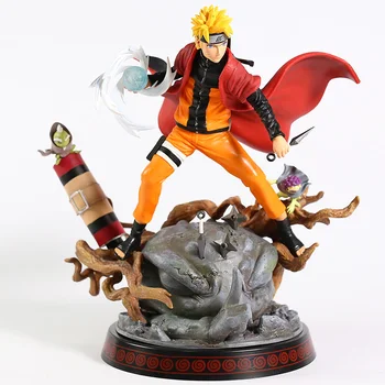 Naruto Shippuden Uzumaki Naruto Kovos Deginimas Vėjo Ver su Šviesos PVC Statula Pav Kolekcines Modelis Žaislas