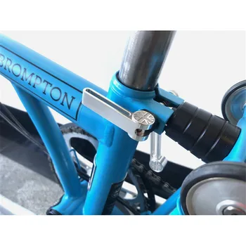 3 spalvų Sulankstomas Dviratis Aliuminio nuo balnelio iškyšos Įrašą Kablys brompton dviratį BMX nuo balnelio iškyšos Apkabos, Lengvas