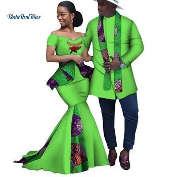 Afrikos Spausdinimo Ilgai Kratinys Suknelės Moterims heidi bazin Riche Vyrų Top Marškinėliai Pora Drabužių Afrikos Mėgėjams Pora Drabužių WYQ253