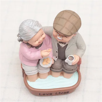 Senelis ir močiutė skalbimo kojų modelio lėlė Švietimo žaislas Veiksmų Skaičius, Kolekcionuojamos Lėlės Modelio Žaislas Dovana Vaikams Nemokamas Pristatymas
