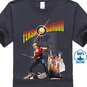 Flash Gordon Filmo Plakatas Marškinėliai Balti Visų Dydžių S 4Xl 019380