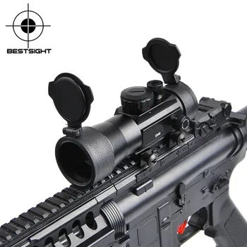 2x40 Taktinis Green Red Dot Akyse taikymo Sritis Riflescope Medžioklės Holografinio Taikiklio Tilptų 11/20mm Rail Mount