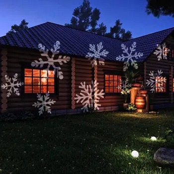 1/12 Modeliai LED Lazerinis Projektorius Snaigės Disco Šviesos Kalėdų Vakarėlį dega Sode Vandeniui Kalėdų Dekoracijos