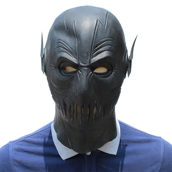 Juoda Flash Priartinimas Kaukė Stebuklas Tv Visa galva Kvėpuojantis Halloween Mask Latekso Cosplay Kostiumas Šalis Rekvizitai Suaugusiems