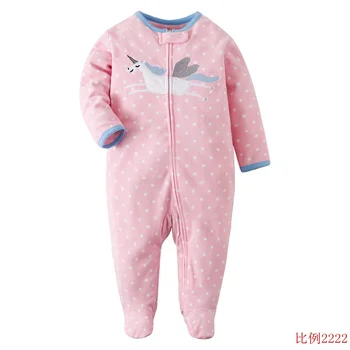 Trumpasnapė Šiltas Kūdikiams 2020 M. Pavasarį, Rudenį Micro Polar Fleece Karšto Šiltas Baby Kūdikių Pižama jumpsuits Sleepwear 0/3-12M