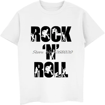 Mados Rock N Roll Asmeninį Muzikos marškinėliai Vyrams trumpomis Rankovėmis O-kaklo Medvilnės Marškinėliai Vasaros Vyrų Hip-Hop Marškinėliai Harajuku Tees