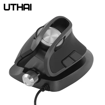 UTHAI DB42 Belaidžio Vertikalus Pelės Trijų Režimo Pelės Linijiniai Vertikaliai Laikomo Ergonomiškas Bluetooth Suporuotas Pelės