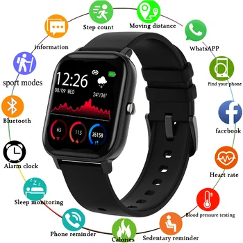 2020 Naujas P8 Spalvotas Ekranas, Smart Watch Moterys vyrai jutiklinių Fitness Tracker Kraujo Spaudimas Smart Laikrodis Moterims Smartwatch už Xiaom