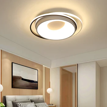 Naujos, Modernios LED Šviestuvai Su Nuotolinio Valdymo Apvalūs/Kvadratiniai Minimalizmas liustra Už Svetainės Miegamojo led šviestuvo apšvietimo