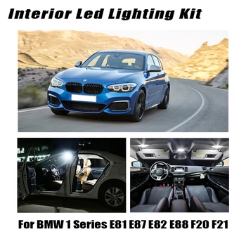 Balta Canbus Klaida Nemokama Automobilių LED Interjero Žemėlapis Dome Magistraliniai elektros Lempučių Rinkinys, Skirtas BMW 1 Serijos, E81 E87 E82 E88 F20 F21 2003-2019