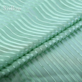 Prabanga lurex juostele brokatas gryno šilko audinio suknelė 8mm natūralaus šilko tissu tecidos stoffen medžiaga telas siuvimo SP5255
