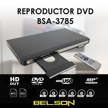 Belson BSA-3785 DVD grotuvas, DVD/MPEG4/VCD/HDCD/JPG/CD/CD-R/CD-RW/MP3/garso 5.1
