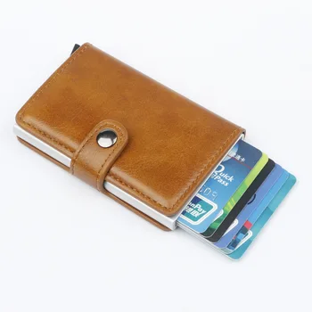 Kredito kortelės shield RFID kortelė, krepšys, automatinis pavasario kortelės tipo metalo, aliuminio piniginės 