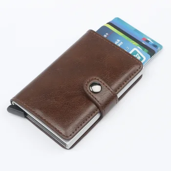 Kredito kortelės shield RFID kortelė, krepšys, automatinis pavasario kortelės tipo metalo, aliuminio piniginės 