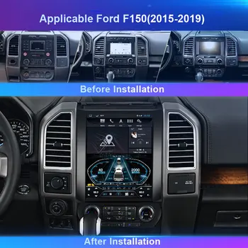 4G+64G Touchscreen Tesla Android 9.0 Automobilio Radijo Multimedijos Grotuvas GPS Navigaciją Galvos Vienetas Ford F150 F250 F350-2019