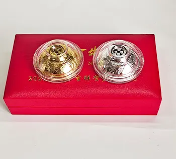 2020 Zodiako Galvijų metų aukso sidabro dubuo, padengtą monetos su dėžute ir sertifikavimo surinkimo dovana metu