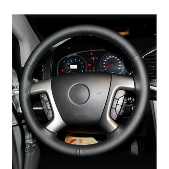 Black PU Dirbtinės Odos Vairas Apima Chevrolet Captiva 2007-Silverado GMC Sierra 2007-2013 M. Daewoo Winstorm
