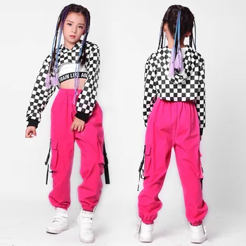 Juanzi Ling vaikų hip-hop hip-hop ' o kostiumas vaikams hiphop merginos džiazo šokio kostiumų, mados drabužiai
