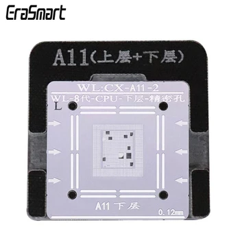 WL Aukštos Kokybės A11 CPU Viršutinės/Apatinės Reballing Trafaretas Su Fiksuota Plokštelė