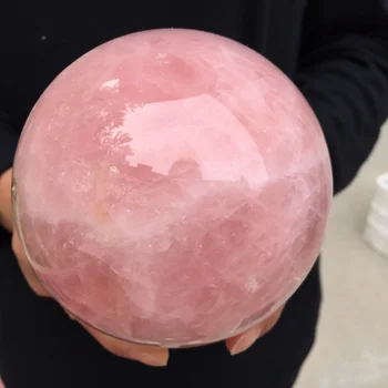 Natūralus Rožinis Rožinė Kvarco Magic Crystal Healing Kamuolys Srityje