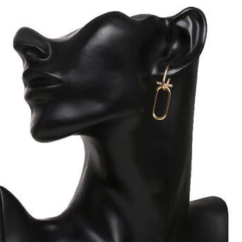 Bettyue Naują Atvykimo Paprasta Geometrija Formos Dizainas Auskarai Aukso Spalvos Moterų Elegantiškas Apdailos Pokylių Cool Papuošalai