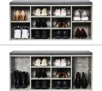 Meerveil batų dėžės, batų spintelės su atlošas pagamintas iš medžio drožlių plokštės E1 koridoriuje, koridoriuje batų džiovykla 104 x 45 x 30 cm