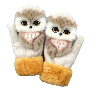 Žiemos Super Šiltas Pirštines Cute Kačių 3d Apsauginės Pirštinės Žiemos Priedai Veikia Pirštines Šiltas Vyrų Ir Moterų Pusę Piršto#P2