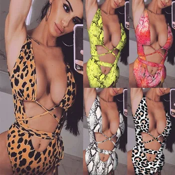 2019 Seksualus Bikini maudymosi Kostiumėliai Moterims, maudymosi kostiumėlį, Brazilijos Bikini Komplektas Žalia Spausdinti Apynasrio Viršuje Paplūdimio dėvėti Maudymosi Kostiumai