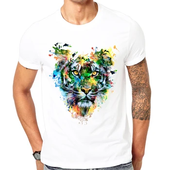 Populiarus Vyrų mados Viršūnes 2019 m. vasaros vėliau kaip spausdinta dizainas TIGRAS vyras naujovė marškinėliai Cool gyvūnų marškinėliai Topai gali būti pritaikyti