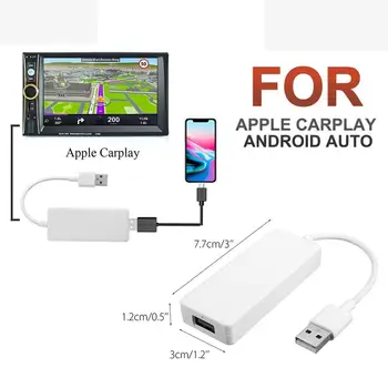Carplay Dongle Ekranas USB Adapteris Auto Išmaniojo telefono Ryšys Imtuvas Žemėlapis/Muzika/Navigacija Skirta 