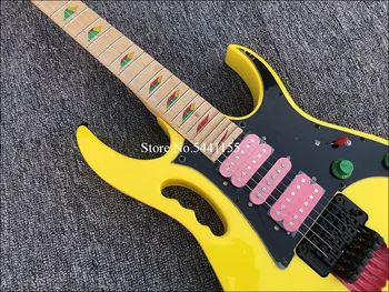 2019 Aukštos kokybės Elektrinė Gitara, Floyd rose Elektrinė Gitara,Geltonos spalvos elektrinė gitara,nemokamas pristatymas