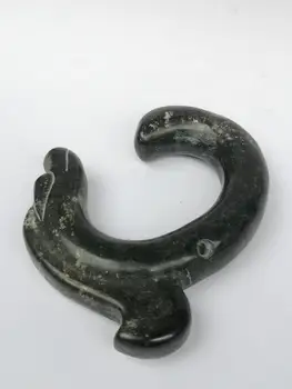 YIZHU CULTUER MENO Kolekcija Senas Kinų Hongshan Kultūros Juoda Magnetas Jade Dragon Pakabukas