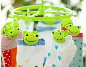 Vaikų Animacinių filmų gyvūnų vaisių ratas džiovinimo stovas kūdikio plastikinės pakabos 8clip lentynos kojinės įrašą drabužius įrašus