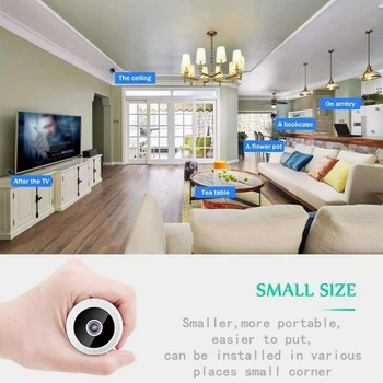 HD Kamera, WIFI Belaidžio Namų Saugumo Naktinio Matymo Motion Detect Mini Kamera Linijos Vaizdo įrašymo P2P Kūdikio stebėjimo Kamera