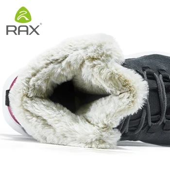 RAX Moteriški Sniego batai Žiemą Vilnos Vaikščiojimo Batai, natūralios Odos Kalnų Kelionėse Batai Moterų Sporto Sportbačiai Vaikščiojimo Batai