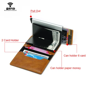 Rda Aliuminio metalo kredito kortelės turėtojas piniginės, vyriškos apsaugos verslo bankas id kortelės turėtojas atveju kišenėje kreditinė kortelė kortelės