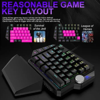 Automatinė Klaviatūros 35 klavišus Mėlyna Jungiklis Žaidimų Klaviatūra Makro Programavimas RGB Apšvietimas Laidinio teclado PC Gamer 
