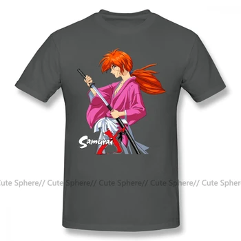 Rurouni Kenshin Marškinėliai Himura Kenshin Battousai Samurai X T-Shirt Vyrai Medvilnės Marškinėliai, 6xl Nuostabus Paplūdimys Grafinis Marškinėlius