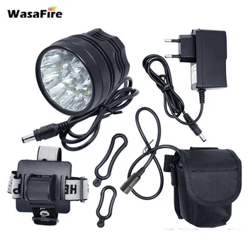 WasaFire Super Šviesus 15* T6 LED Dviračio Žibintas MTB Dviračių Priekinių žibintų Dviračių Žibintų + 9600mAh 18650 Baterija + Kroviklis