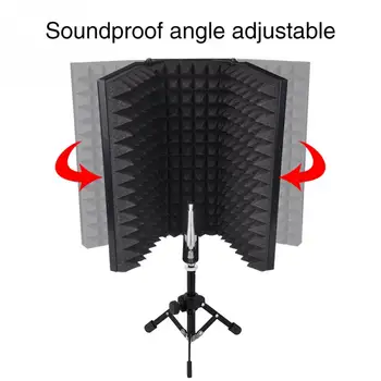 Akustinis Kompaktiškas Trikojis Stovas Reguliuojamas Filtras Garso Izoliacija, Sulankstomas Atskirai Shield Mikrofonas Priedai