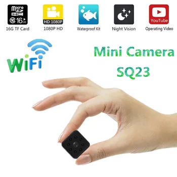 Mini Kamera SQ23 WIFI Upgrad versija HD mažų SQ13 cam 1080P vaizdo Jutiklis Naktinio Matymo vaizdo Kamera Micro Kameros, DVR Judesio KV. 13