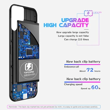 TOPZERO 6800mAh Už Huawei 30 Baterija Atveju Nešiojamų Įkrovimo Galia Banko Atveju, Huawei 30 Pro Baterijos Kroviklis Padengti Atveju