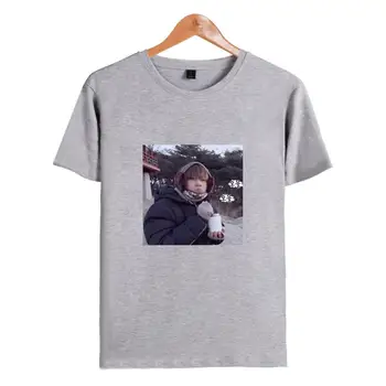 Kpop Idol Kirmėlių TAEHYUNG T-Shirt naujas Meme T-shirt Medvilnės Marškinėliai Vasarą Moterys korėjos Stiliaus Marškinėlius