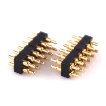 20pcs spyruoklinė pogo pin jungtis 2x6 12 Pin Pikis 2.54 mm per skylę PCB Vertikalus 7.0 mm Aukštis Pavasario Antraštė Pin Male