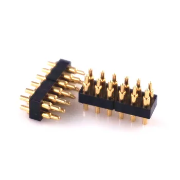 20pcs spyruoklinė pogo pin jungtis 2x6 12 Pin Pikis 2.54 mm per skylę PCB Vertikalus 7.0 mm Aukštis Pavasario Antraštė Pin Male