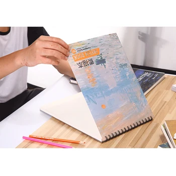 50 Lapų Piešimo Sketchbook Spiralinis Sąsiuvinis A4 Eskizų Bloknotas Balto Popieriaus Planuotojas Keliautojams, Žurnalų, Užrašų Knygelė Van Gogh Bloknotą