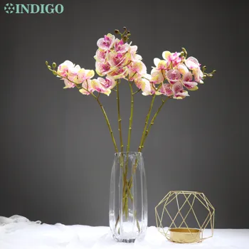 INDIGO - Phalaenopsis Drugelių Orchidėja 3D Spausdinimo Žiedlapių Nekilnojamojo Touch Dirbtinis Vestuvių Gėlių Gėlių Šalies Nemokamas Pristatymas