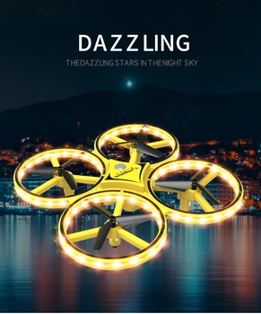 Mini RC Drone UFO LED Dron Sulankstomas Quadcopter Žiūrėti Valdomas Nuotolinio Valdymo pultas RC Sraigtasparniai Patogu, Kišenėje Drone Žaislai Vaikams