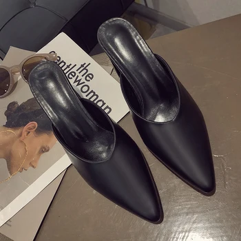 2020 M. Pavasario Mados Moterų Mulų Aukštakulnius Batelius Ponios Pažymėjo Tne Keista Stiliaus Batai Moterų Mados Avalynė Zapatos Mujer