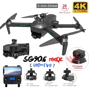 2020 NAUJAS SG906 Max Drone 4k HD Mechaninė, Gimbal Kamera 5G Wifi Gps Sistema Palaiko TF Kortelę Tranai Atstumas 1.2 km Skrydžio 26 Min